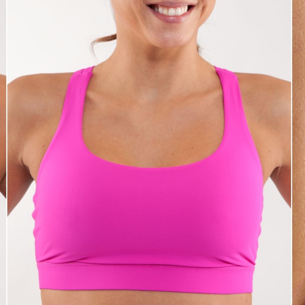 lululemon energy bra-Paris pink